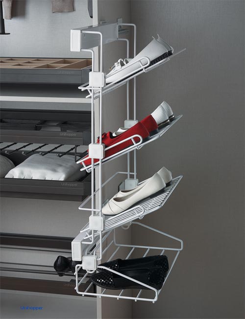 SIDE MOUNTED 3 LAYERS SHOES RACK